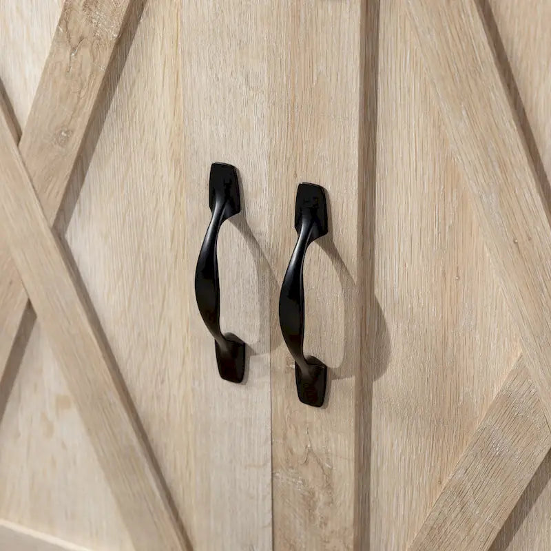 Meuble TV coulissant 52 pouces avec porte de grange de style Highboy