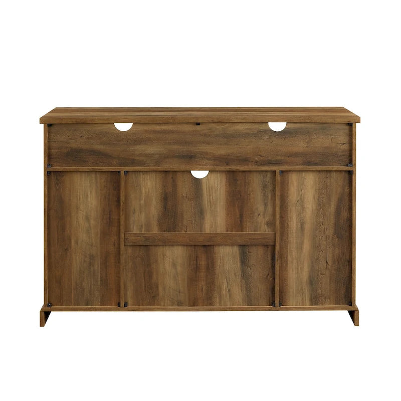 Meuble TV coulissant 52 pouces avec porte de grange de style Highboy