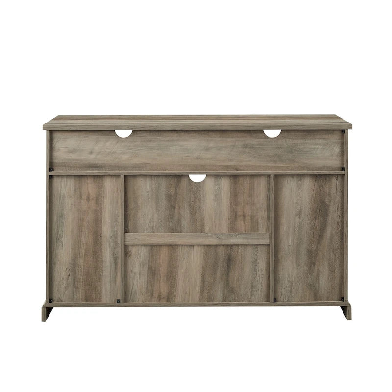 Meuble TV coulissant 52 pouces avec porte de grange de style Highboy