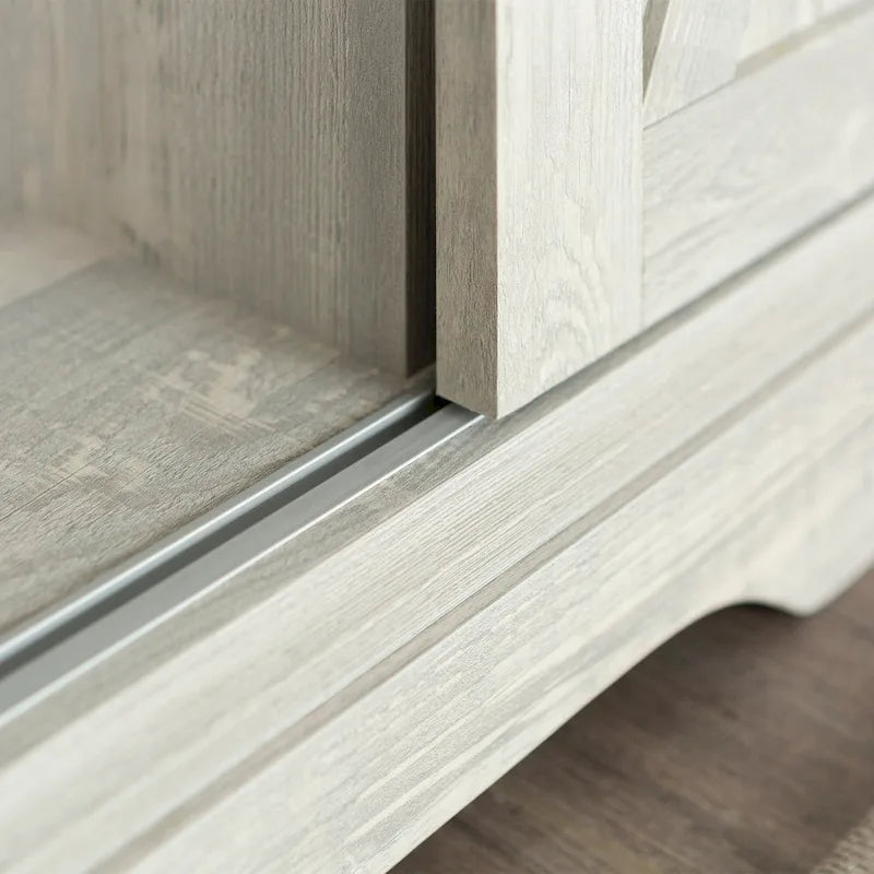 Meuble TV coulissant 52 pouces avec porte de grange de style Highboy