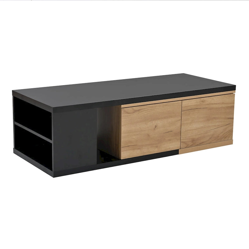 Table basse multifonctionnelle avec rangement dissimulé et 2 tiroirs