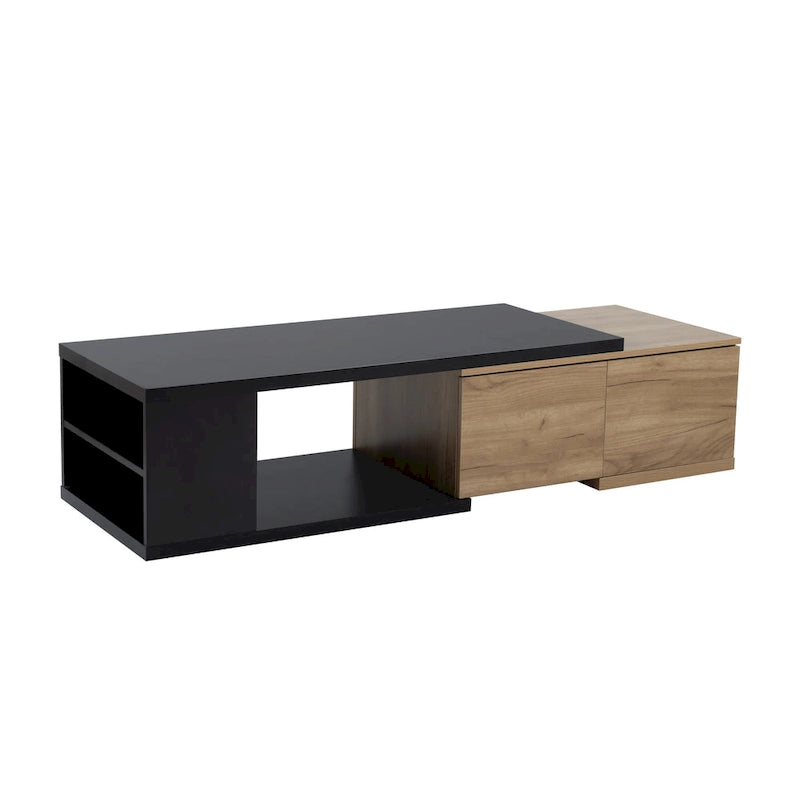 Table basse multifonctionnelle avec rangement dissimulé et 2 tiroirs