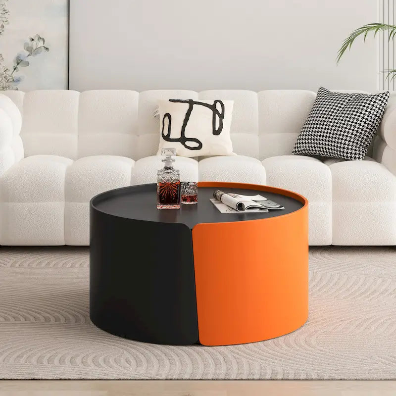Tables basses — Tables rondes et guéridons ; incluant des tables d'appoint de style moderne dotées de plateaux coulissants extensibles