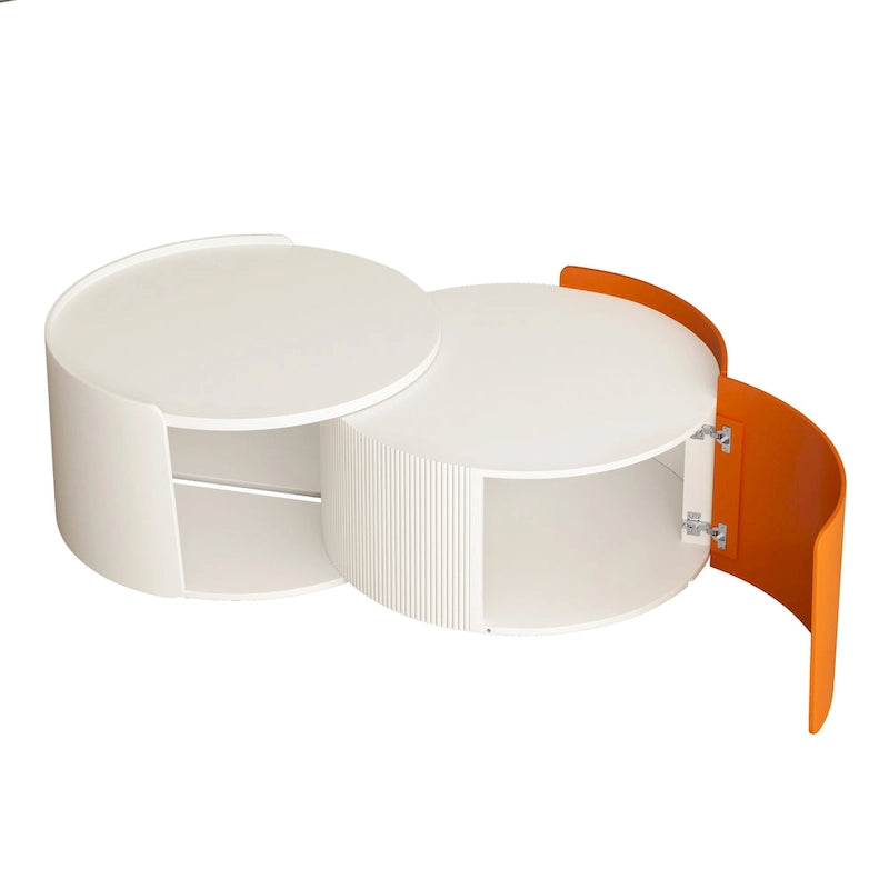 Tables basses — Tables rondes et guéridons ; incluant des tables d'appoint de style moderne dotées de plateaux coulissants extensibles