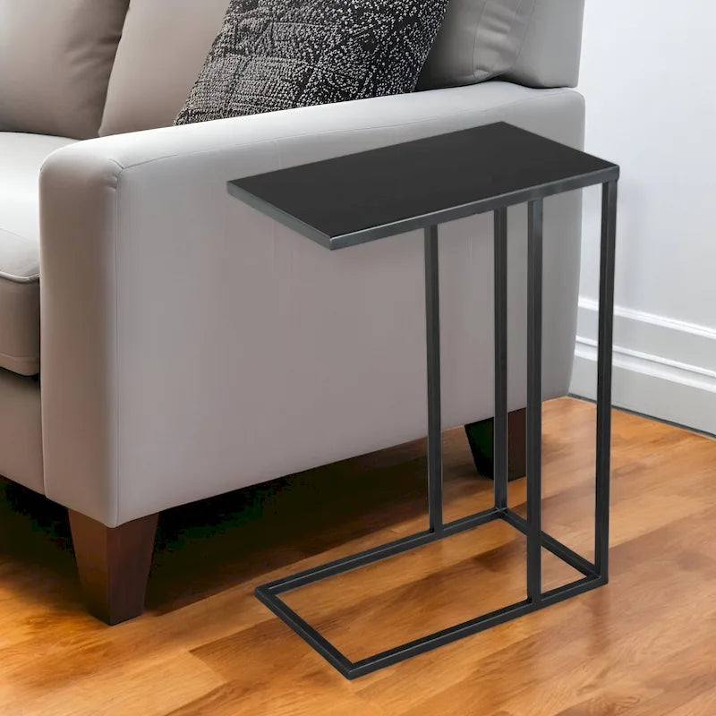 24 Table d'appoint abstraite en fer noir - 17' X '23.6' X '11
