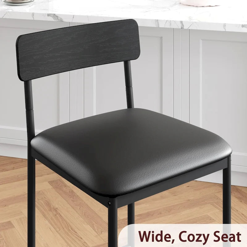 Ensemble de 2 tabourets de bar, tabourets de bar de cuisine avec repose-pieds