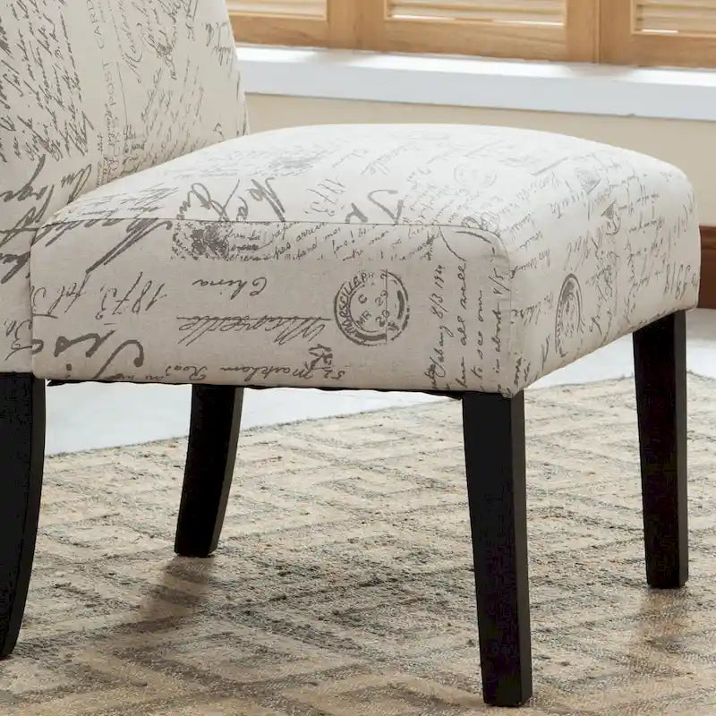 Fauteuil d'appoint moderne de 64,7 cm avec pieds en bois pour salon