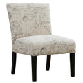 Fauteuil d'appoint moderne de 64,7 cm avec pieds en bois pour salon