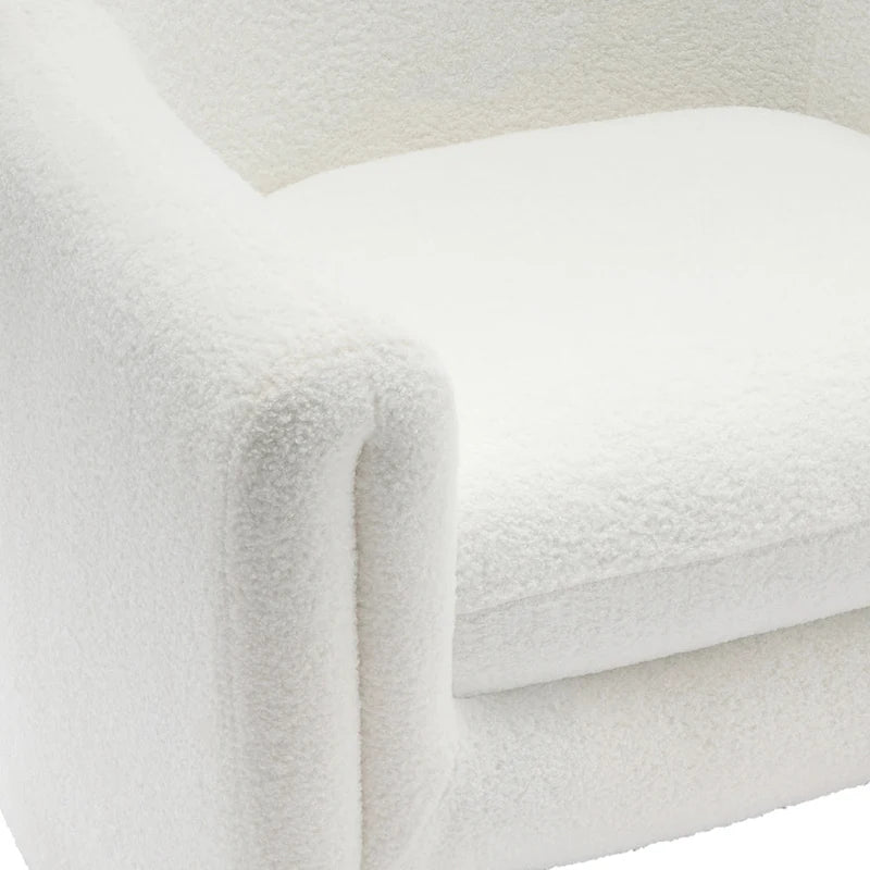 Fauteuil d'appoint moderne capitonné à dossier arrondi