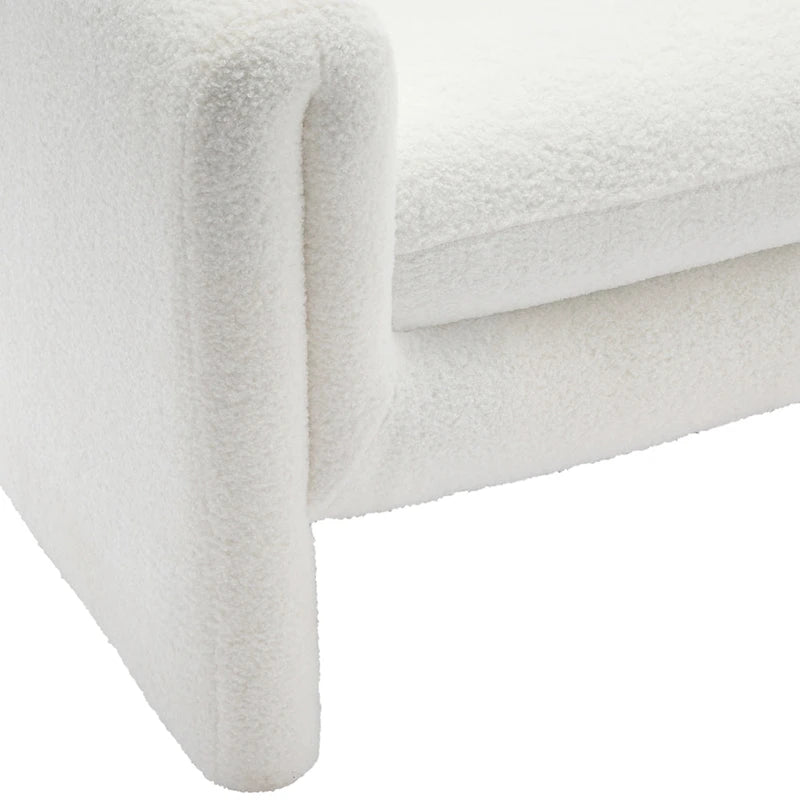 Fauteuil d'appoint moderne capitonné à dossier arrondi