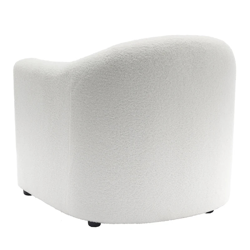 Fauteuil d'appoint moderne capitonné à dossier arrondi