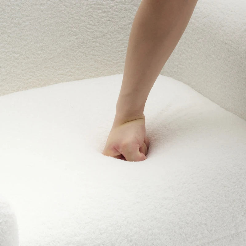 Fauteuil d'appoint moderne capitonné à dossier arrondi
