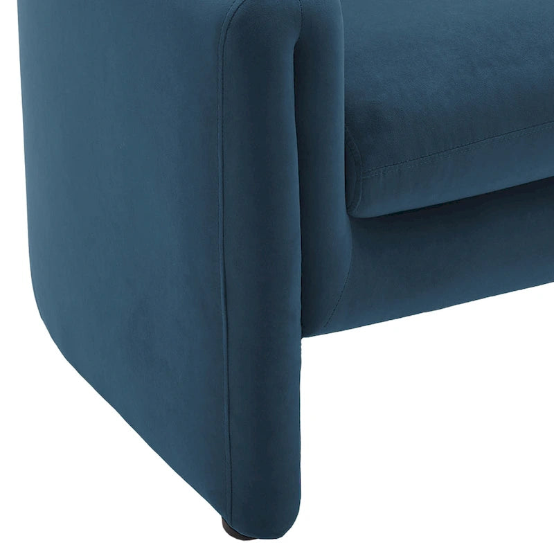 Fauteuil d'appoint moderne capitonné à dossier arrondi