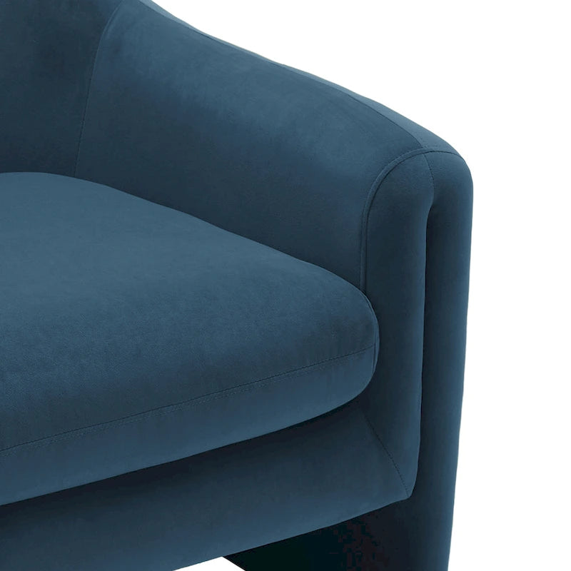 Fauteuil d'appoint moderne capitonné à dossier arrondi