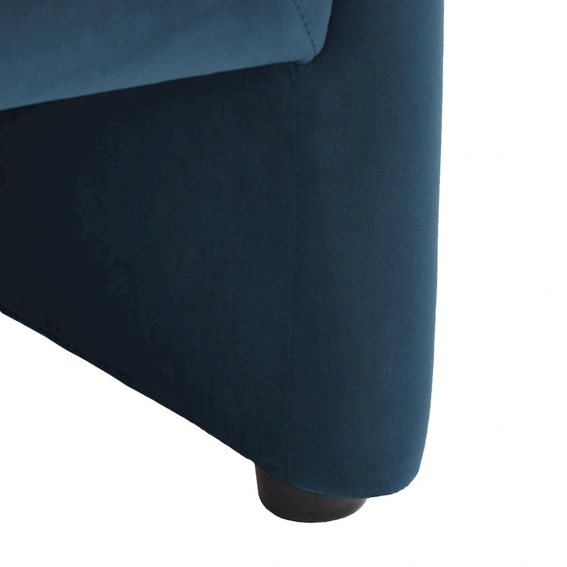 Fauteuil d'appoint moderne capitonné à dossier arrondi