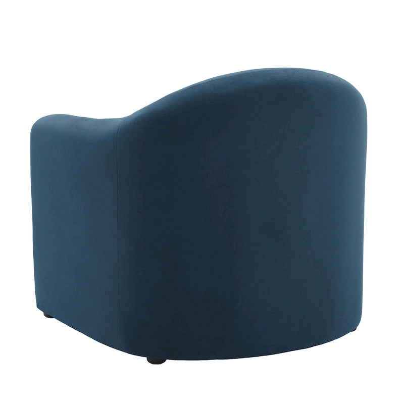 Fauteuil d'appoint moderne capitonné à dossier arrondi
