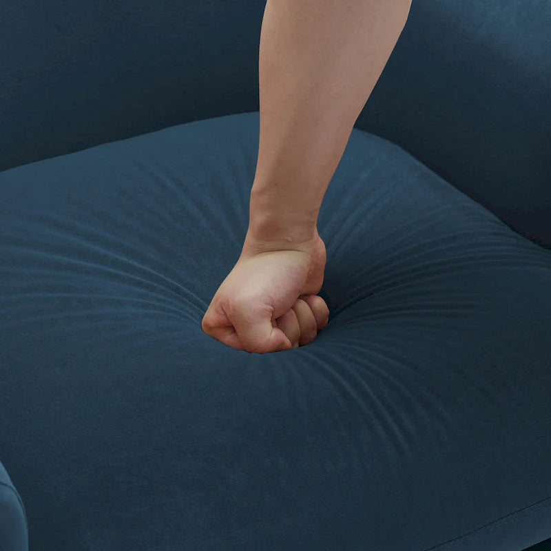 Fauteuil d'appoint moderne capitonné à dossier arrondi