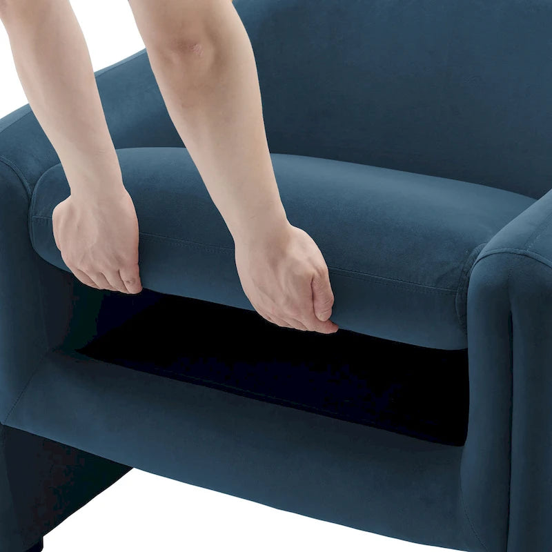 Fauteuil d'appoint moderne capitonné à dossier arrondi