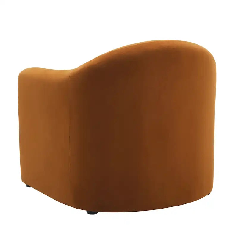 Fauteuil d'appoint moderne capitonné à dossier arrondi