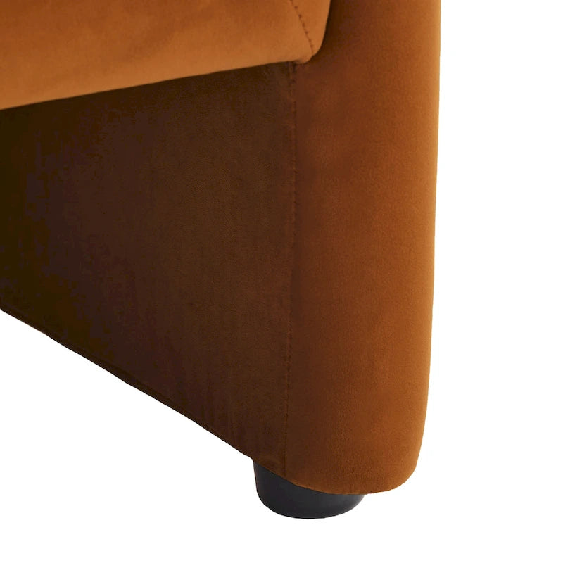 Fauteuil d'appoint moderne capitonné à dossier arrondi