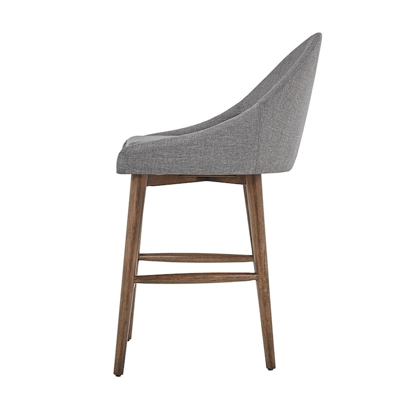 Tabouret en bois de noyer style milieu du siècle