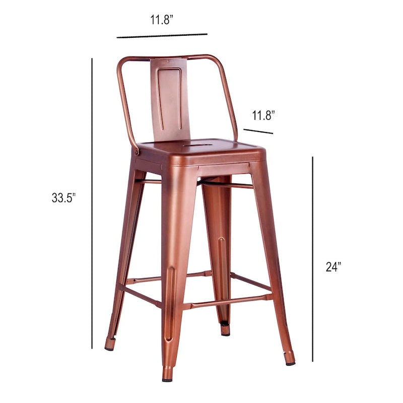 Tabouret de bar en métal de 24 pouces
