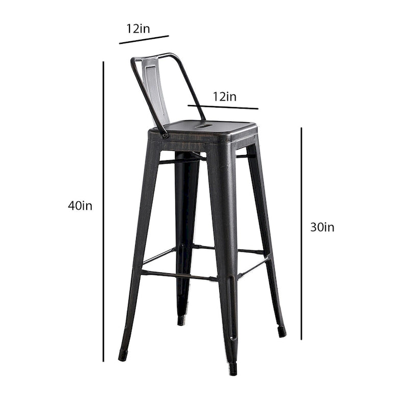 Tabouret de bar en métal de 24 pouces
