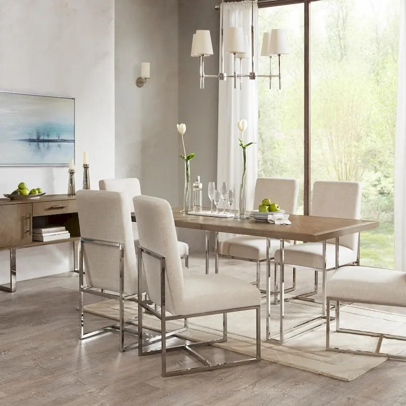 Chaise de salle à manger naturelle (Lot de 2)