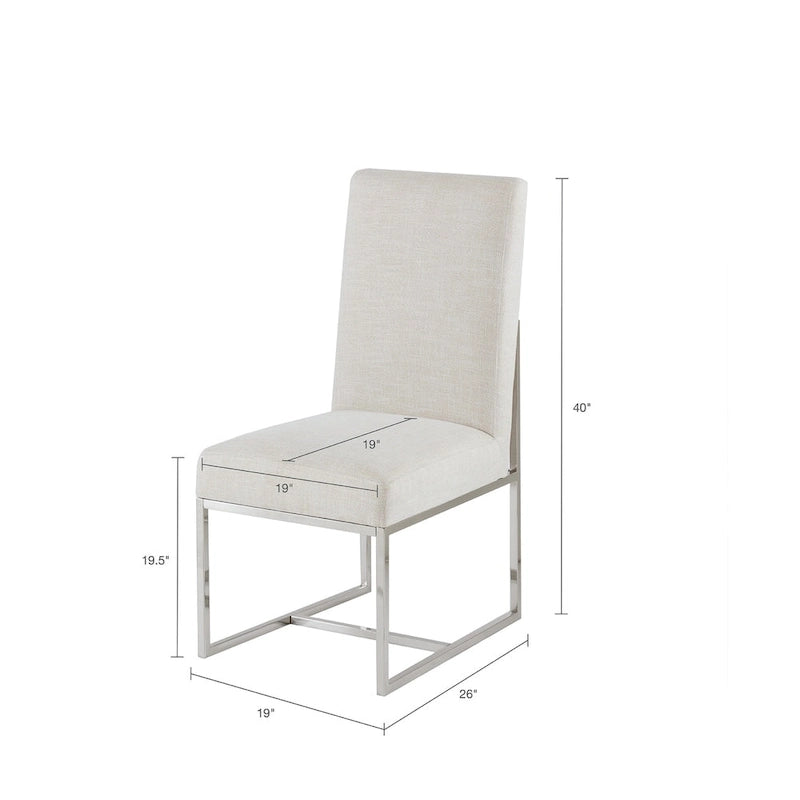 Chaise de salle à manger naturelle (Lot de 2)