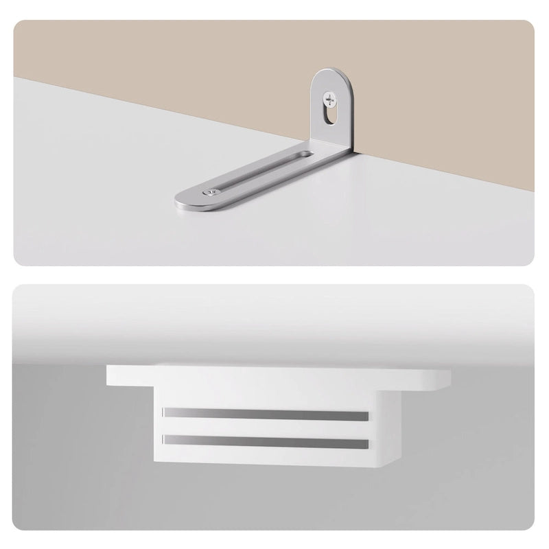 Meuble de cuisine/rangement de salle de bain sur pied, blanc brillant