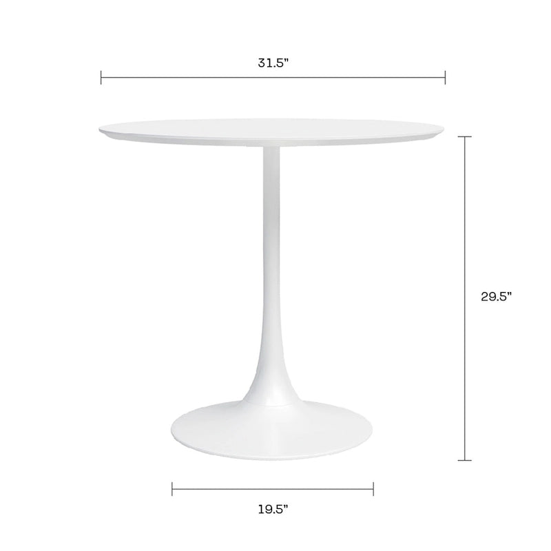 Table de café mi-siècle moderne de 31,5 pouces