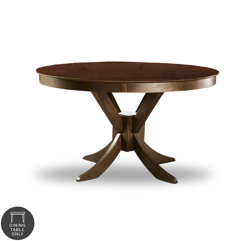 Table à manger traditionnelle en noyer de 53 pouces