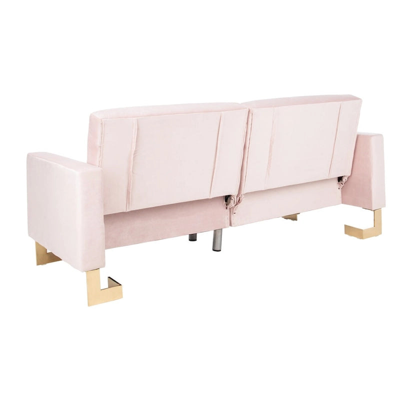 Canapé-lit deux-en-un moderne et pliable, beige