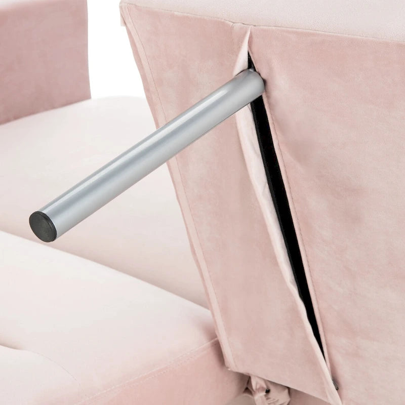 Canapé-lit deux-en-un moderne et pliable, beige