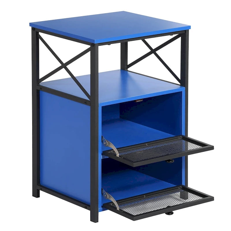 Table de chevet avec 2 tiroirs et étagère de rangement pour chambre, petites tables de chevet, table de chevet