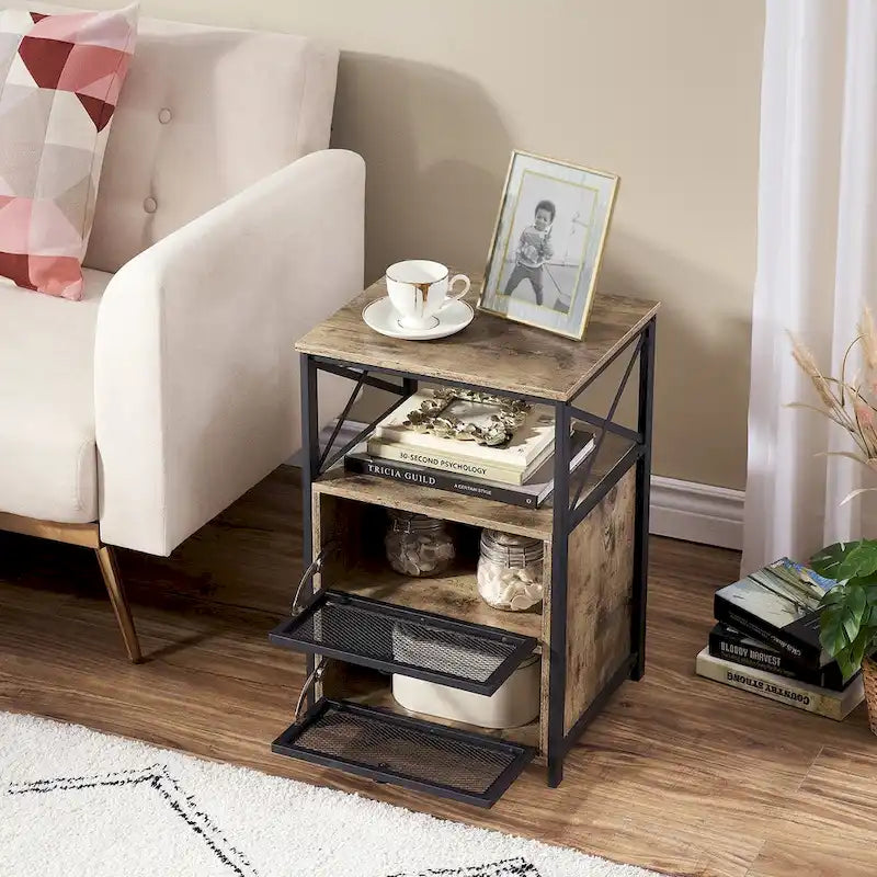 Table de chevet avec 2 tiroirs et étagère de rangement pour chambre, petites tables de chevet, table de chevet