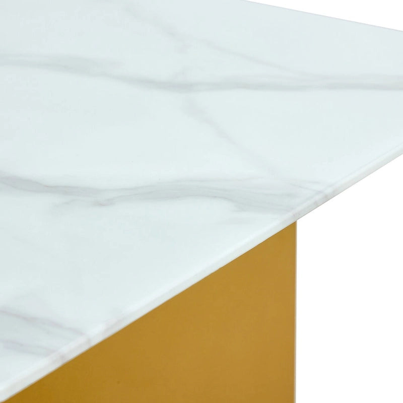 Table basse moderne minimaliste en verre trempé transparent