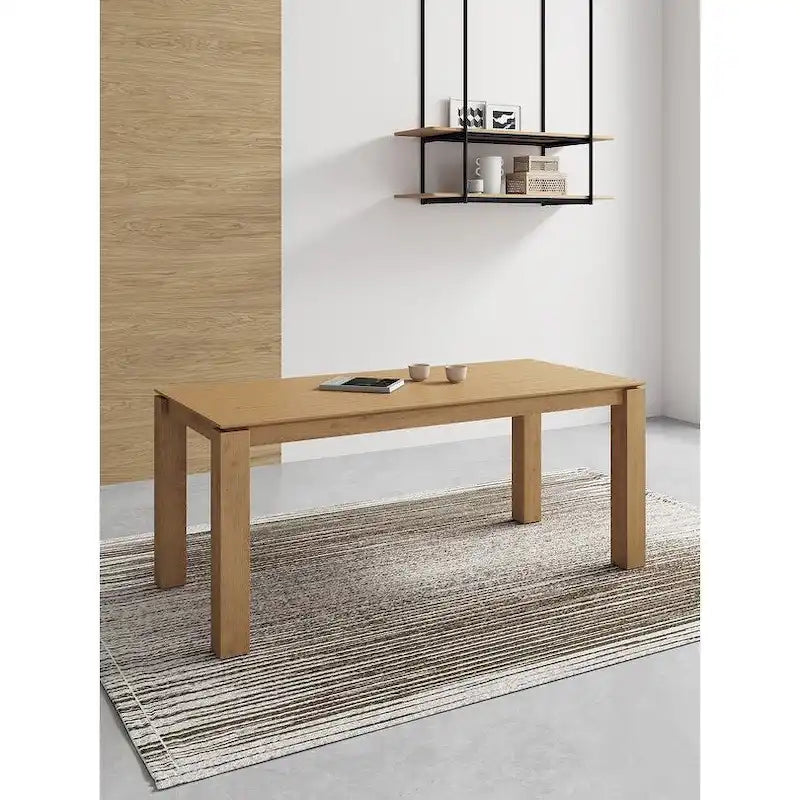 Table de salle à manger moderne en bois massif de 180 cm