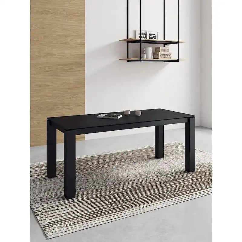 Table de salle à manger moderne en bois massif de 180 cm