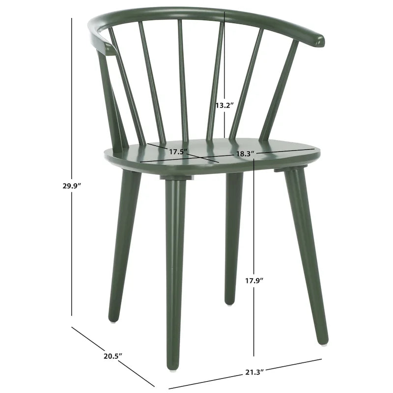 Chaise à dossier incurvé de 18 pouces [LOT de 2] - 21 L x 21 P x 30 H