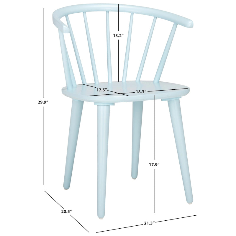 Chaise à dossier incurvé de 18 pouces [LOT de 2] - 21 L x 21 P x 30 H