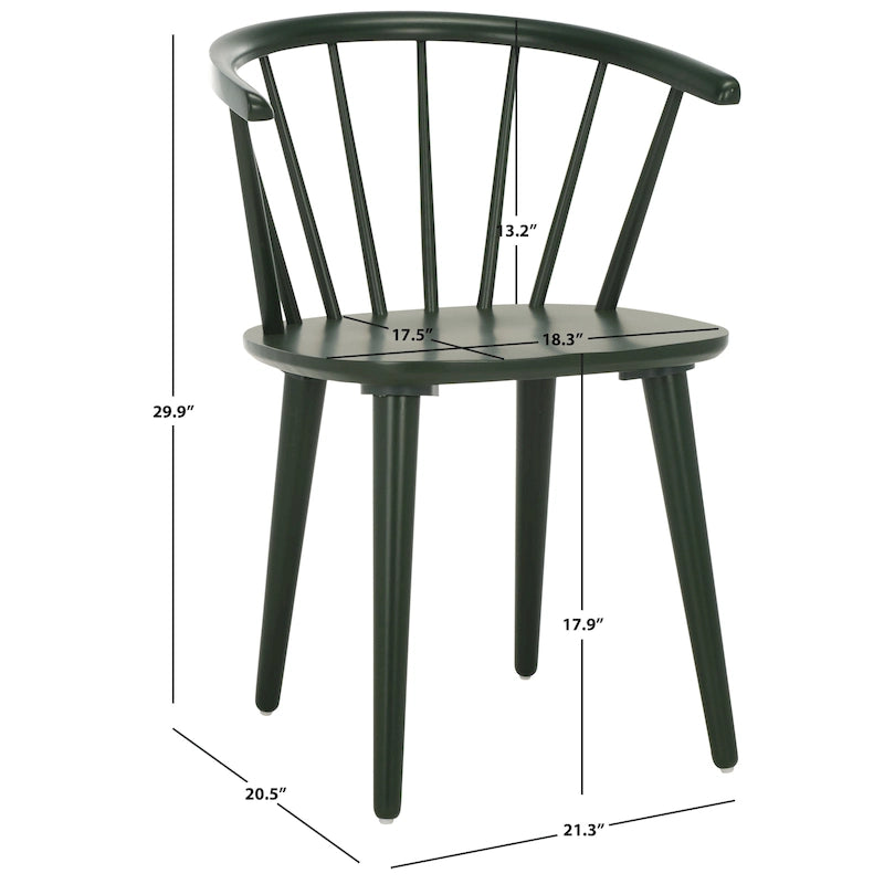 Chaise à dossier incurvé de 18 pouces [LOT de 2] - 21 L x 21 P x 30 H