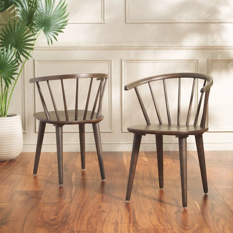 Chaise à dossier incurvé de 18 pouces [LOT de 2] - 21 L x 21 P x 30 H