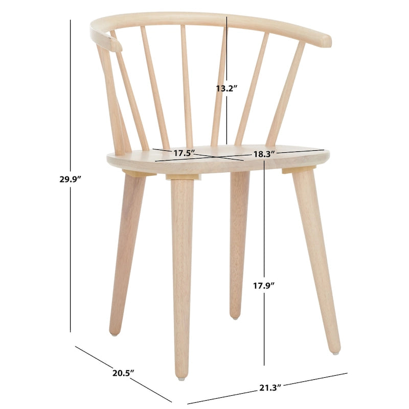 Chaise à dossier incurvé de 18 pouces [LOT de 2] - 21 L x 21 P x 30 H