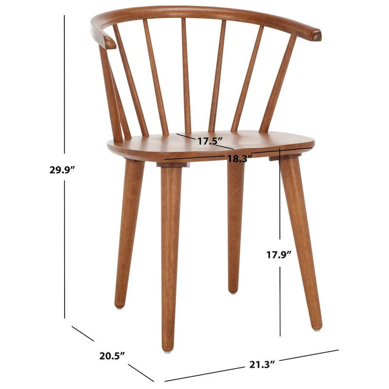 Chaise à dossier incurvé de 18 pouces [LOT de 2] - 21 L x 21 P x 30 H