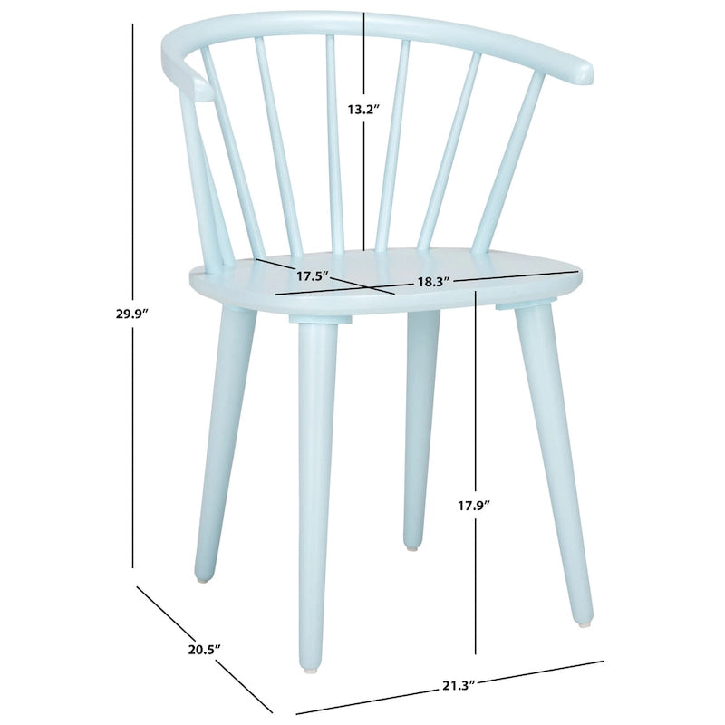 Chaise à dossier incurvé de 18 pouces [LOT de 2] - 21 L x 21 P x 30 H